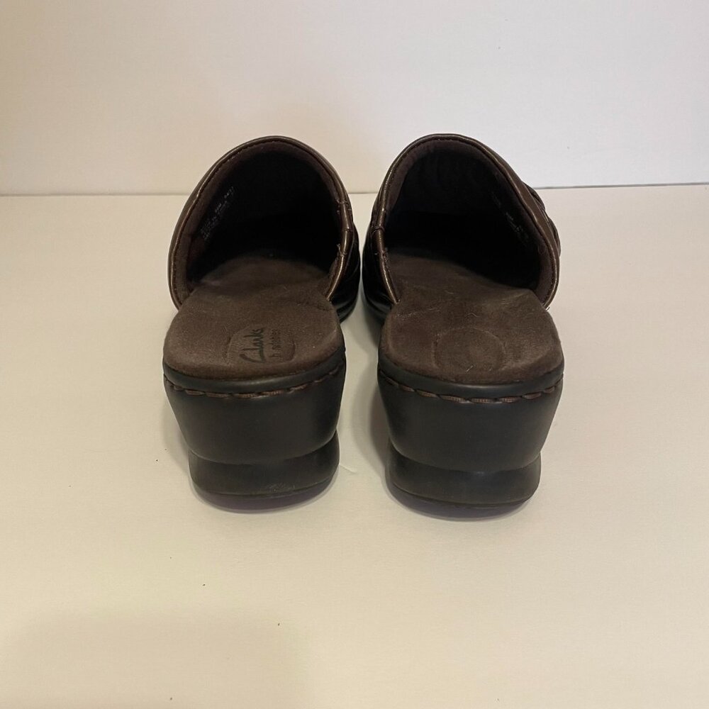 Clarks Shoes Womens 9.5M Clogs 67375 Brown Leather - Picture 4 of 6
